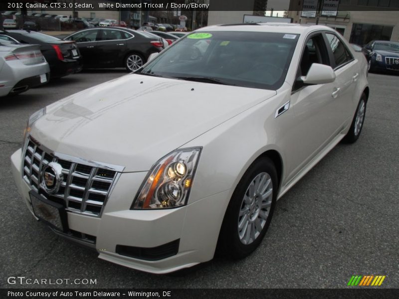 White Diamond Tricoat / Ebony/Ebony 2012 Cadillac CTS 3.0 Sedan