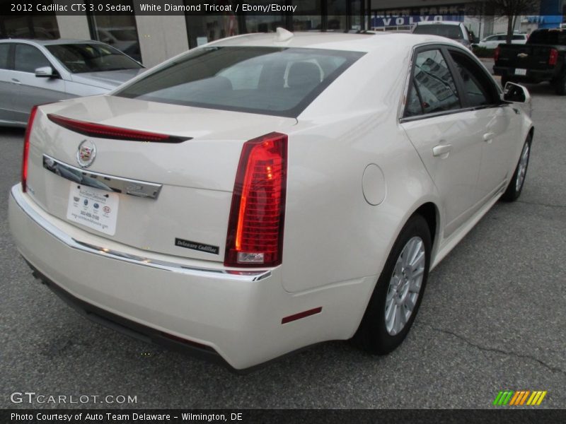 White Diamond Tricoat / Ebony/Ebony 2012 Cadillac CTS 3.0 Sedan