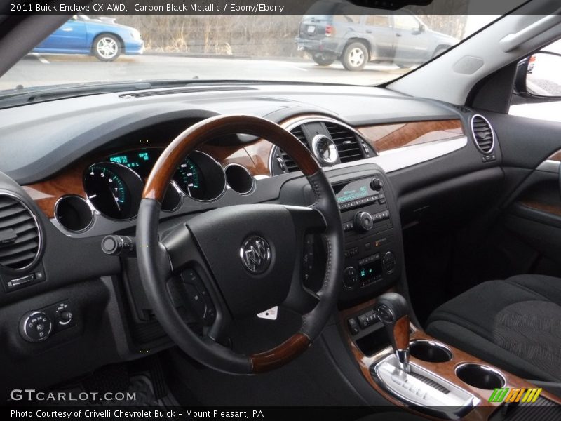 Carbon Black Metallic / Ebony/Ebony 2011 Buick Enclave CX AWD