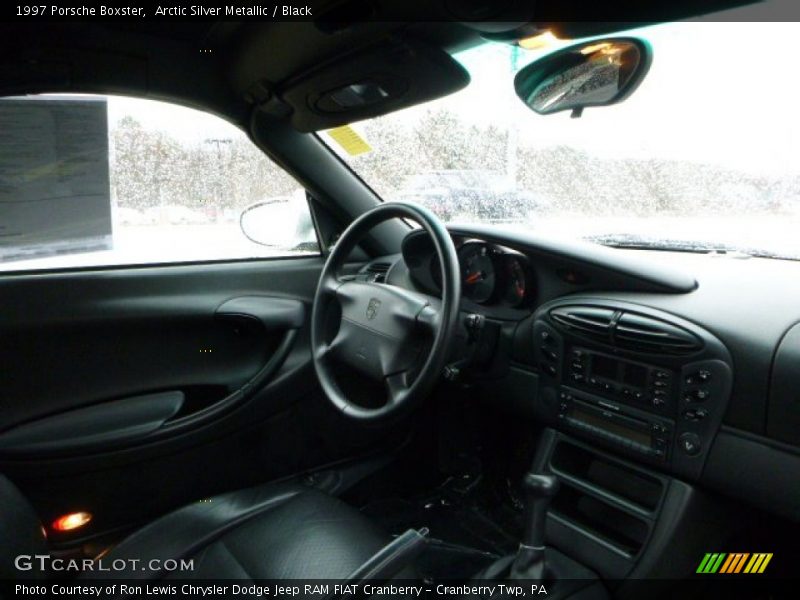 Arctic Silver Metallic / Black 1997 Porsche Boxster