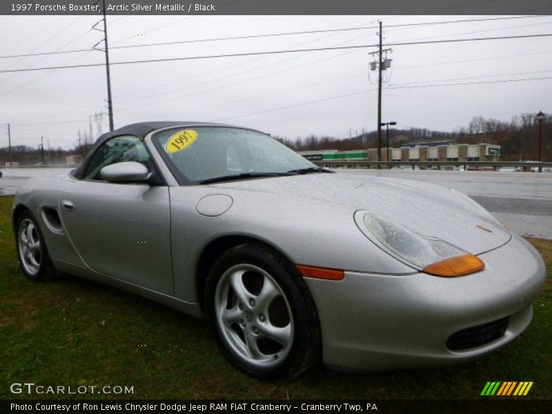 Arctic Silver Metallic / Black 1997 Porsche Boxster