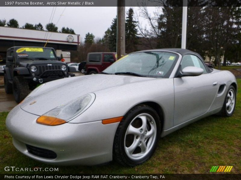 Arctic Silver Metallic / Black 1997 Porsche Boxster