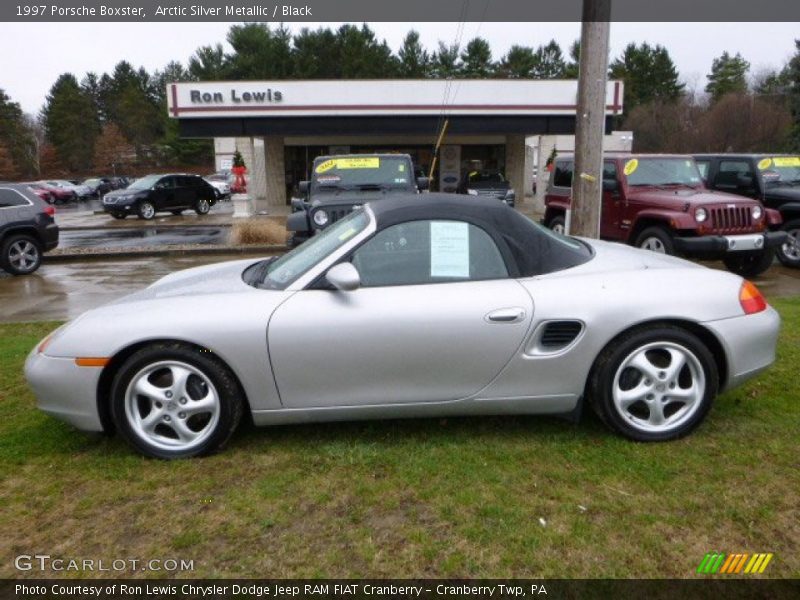 Arctic Silver Metallic / Black 1997 Porsche Boxster