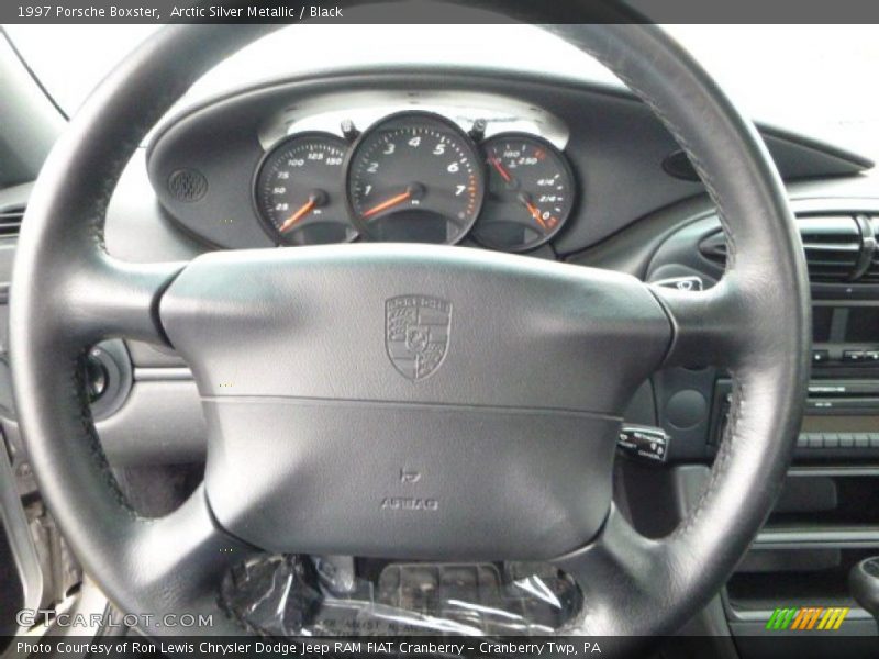 Arctic Silver Metallic / Black 1997 Porsche Boxster