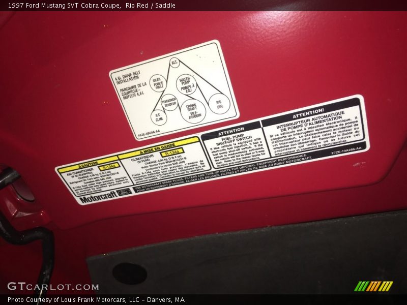 Rio Red / Saddle 1997 Ford Mustang SVT Cobra Coupe