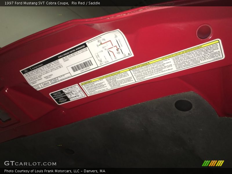 Rio Red / Saddle 1997 Ford Mustang SVT Cobra Coupe