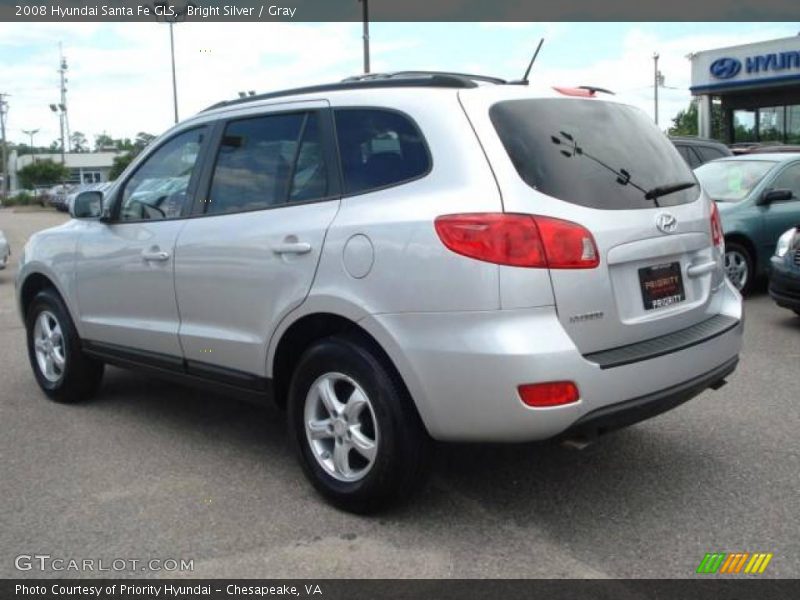 Bright Silver / Gray 2008 Hyundai Santa Fe GLS