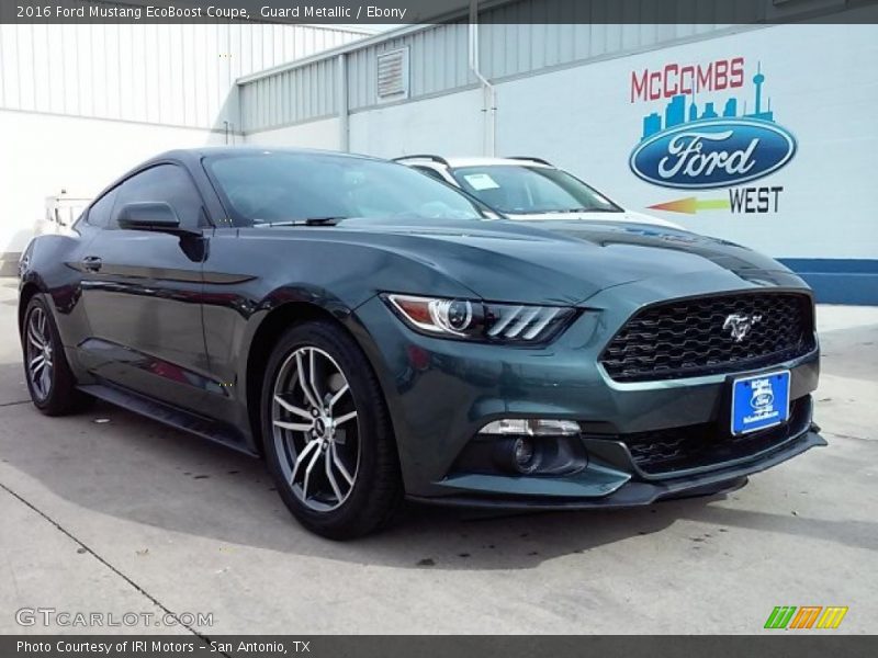 Guard Metallic / Ebony 2016 Ford Mustang EcoBoost Coupe