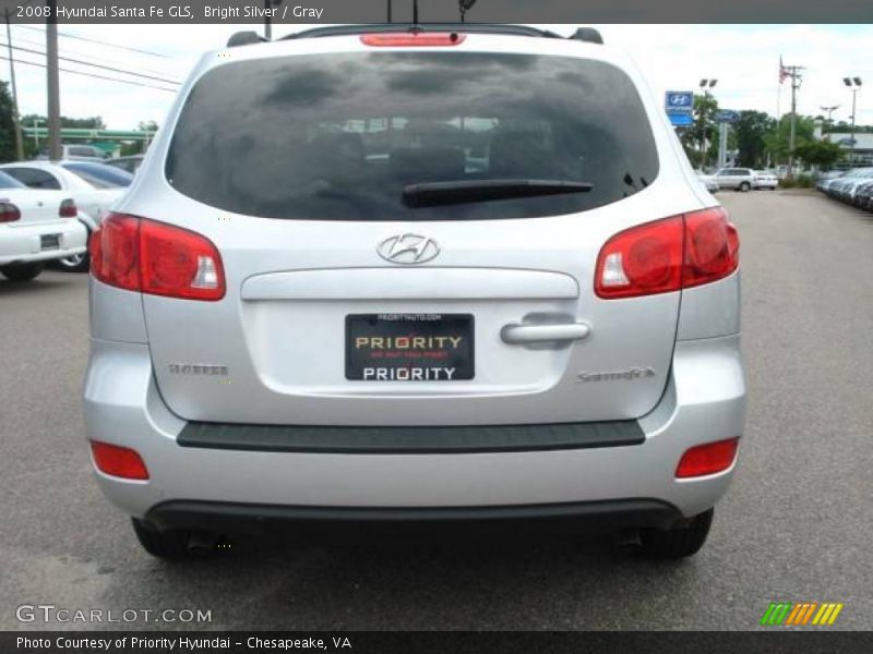 Bright Silver / Gray 2008 Hyundai Santa Fe GLS