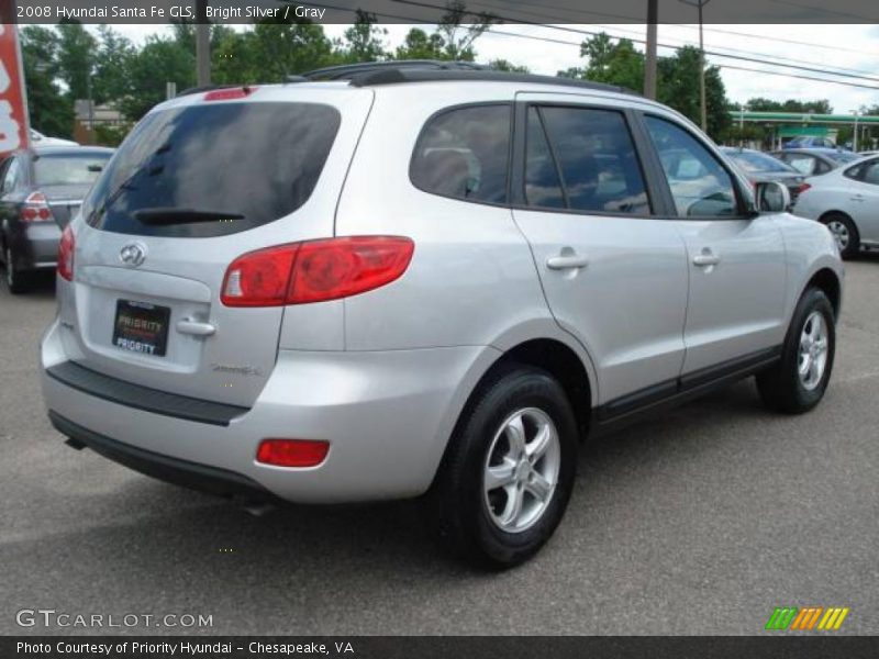 Bright Silver / Gray 2008 Hyundai Santa Fe GLS