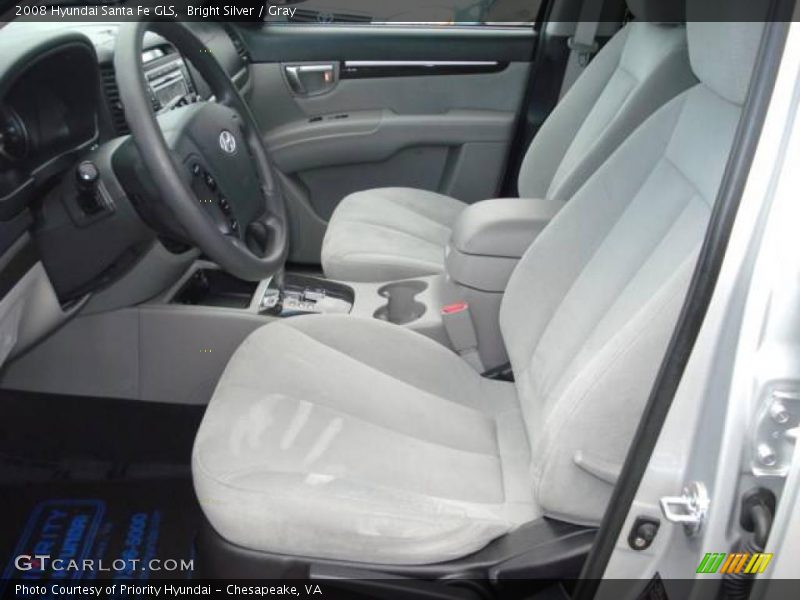 Bright Silver / Gray 2008 Hyundai Santa Fe GLS