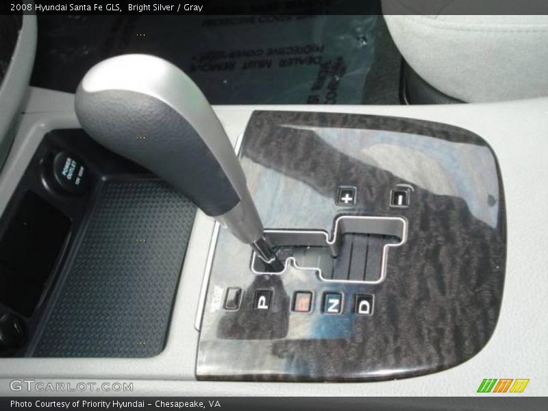Bright Silver / Gray 2008 Hyundai Santa Fe GLS