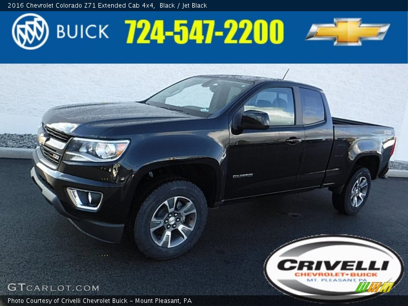 Black / Jet Black 2016 Chevrolet Colorado Z71 Extended Cab 4x4