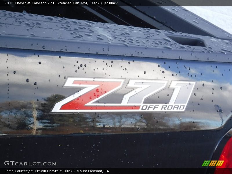 Black / Jet Black 2016 Chevrolet Colorado Z71 Extended Cab 4x4