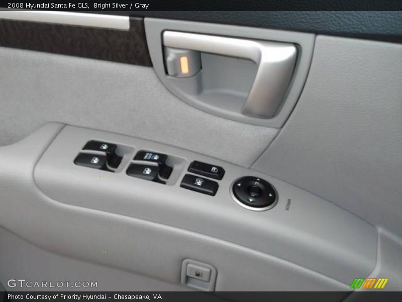 Bright Silver / Gray 2008 Hyundai Santa Fe GLS