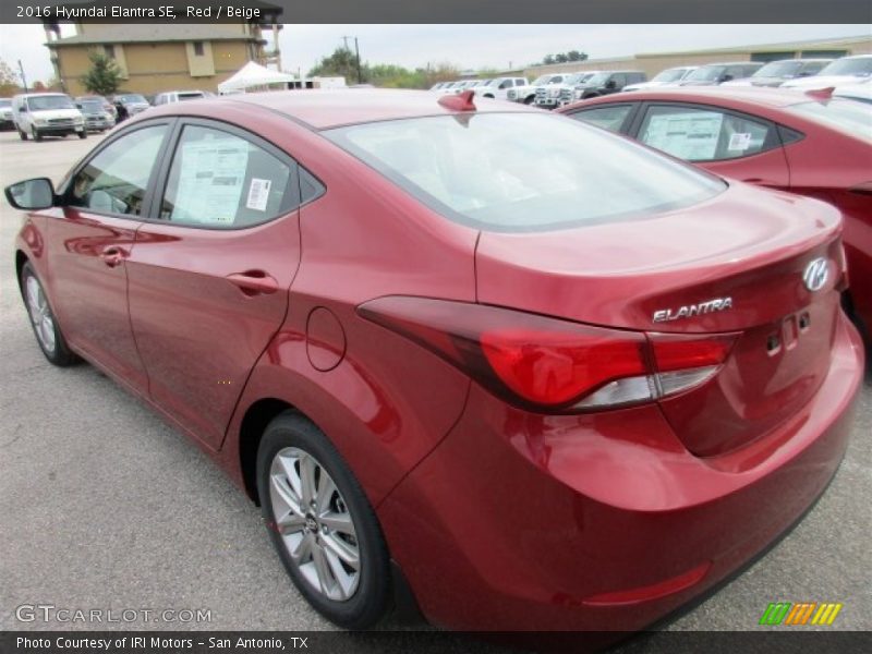 Red / Beige 2016 Hyundai Elantra SE