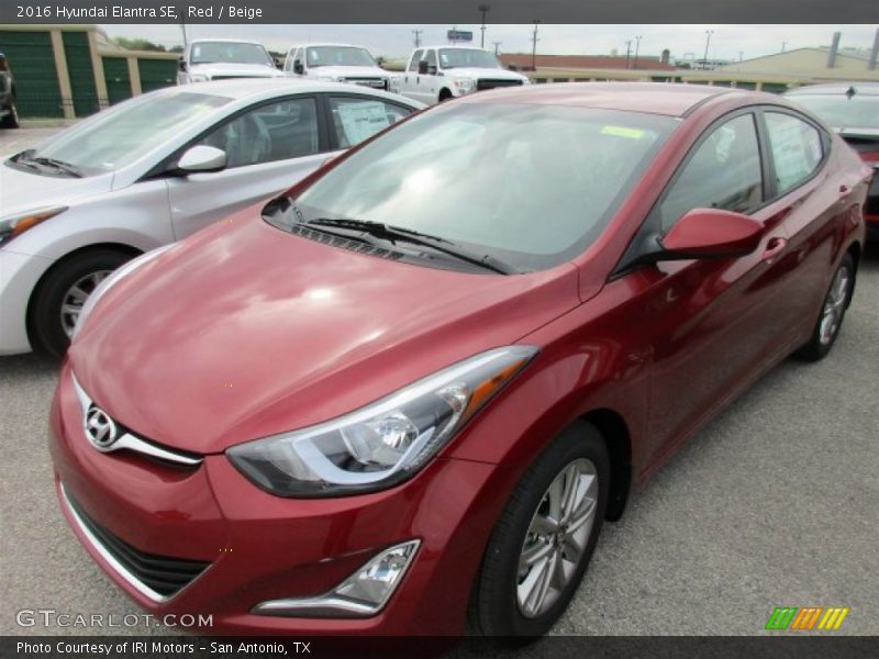 Red / Beige 2016 Hyundai Elantra SE