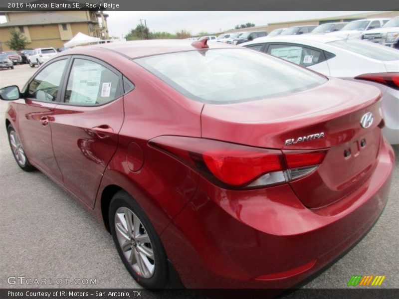 Red / Beige 2016 Hyundai Elantra SE