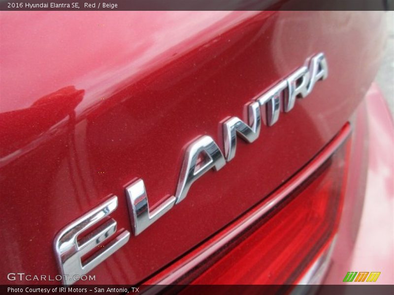 Red / Beige 2016 Hyundai Elantra SE