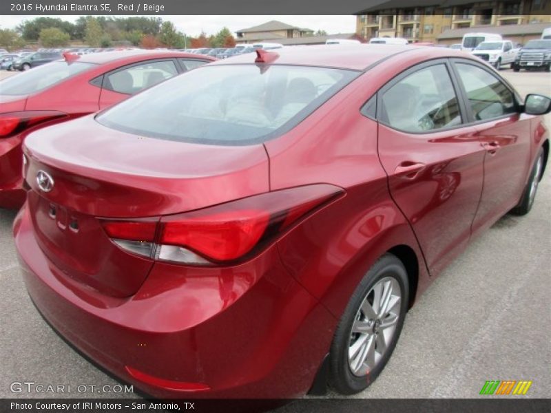 Red / Beige 2016 Hyundai Elantra SE