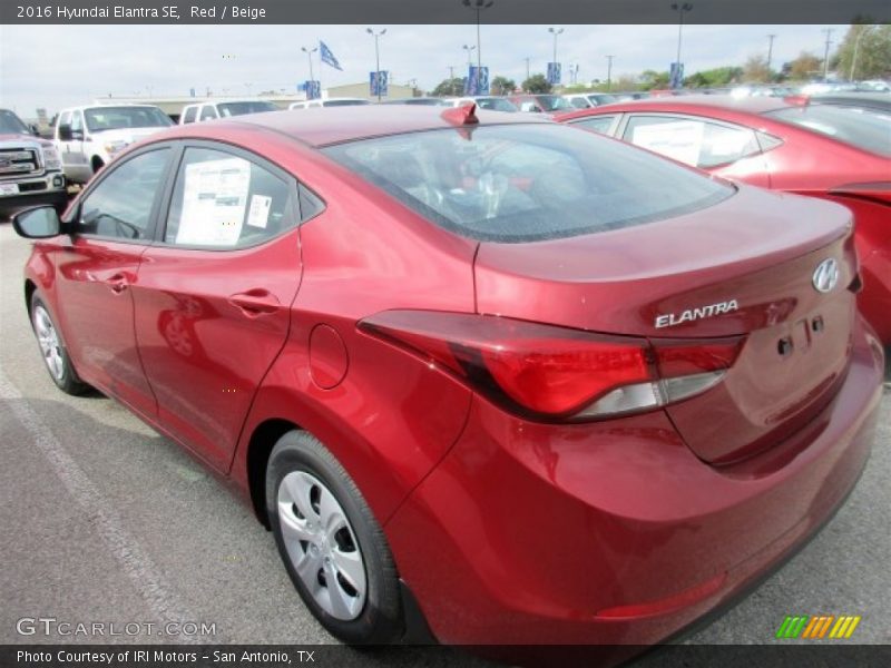 Red / Beige 2016 Hyundai Elantra SE