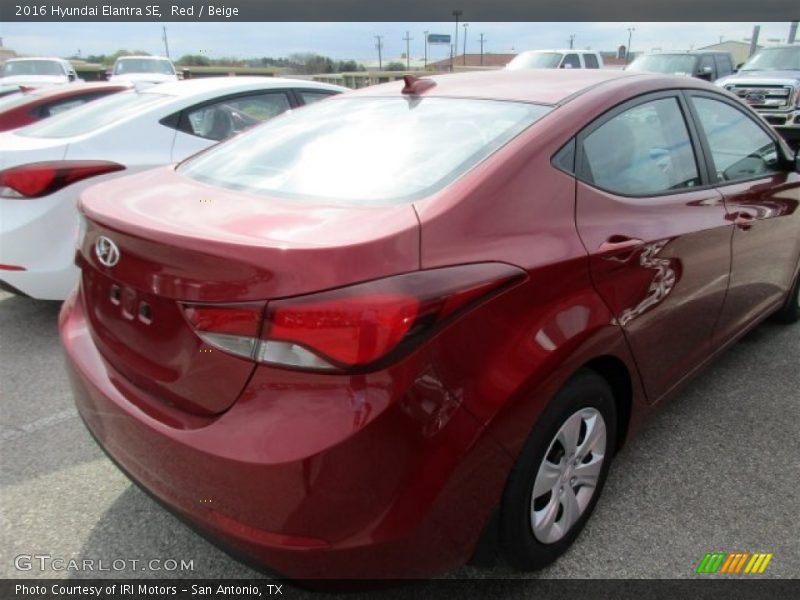 Red / Beige 2016 Hyundai Elantra SE