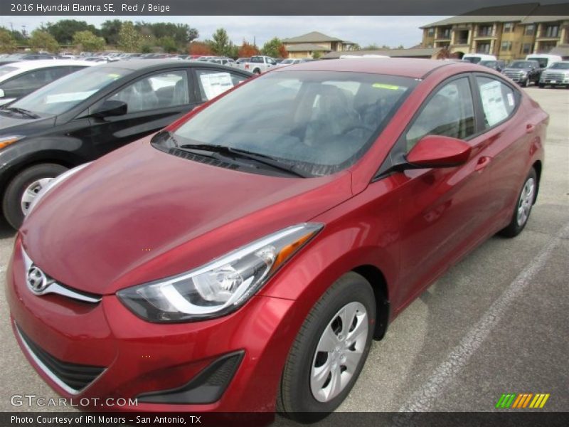 Red / Beige 2016 Hyundai Elantra SE