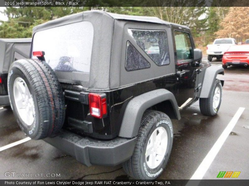 Black / Black 2016 Jeep Wrangler Sport