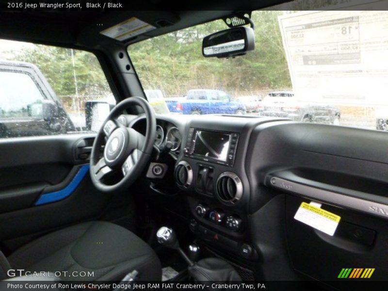 Black / Black 2016 Jeep Wrangler Sport