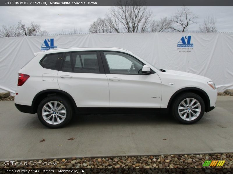 Alpine White / Saddle Brown 2016 BMW X3 xDrive28i
