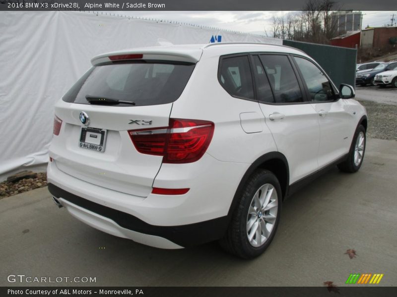 Alpine White / Saddle Brown 2016 BMW X3 xDrive28i