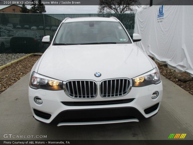 Alpine White / Saddle Brown 2016 BMW X3 xDrive28i