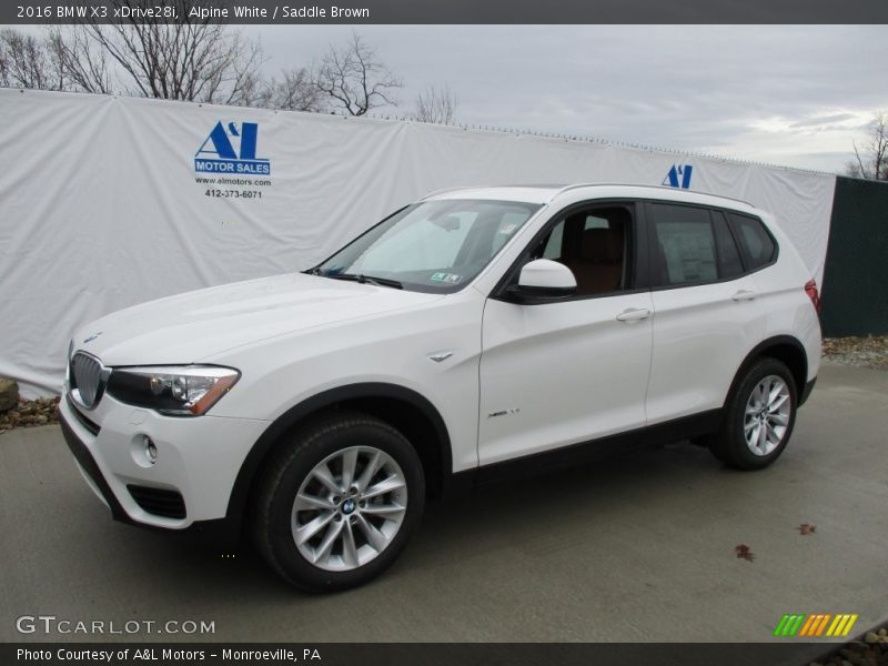 Alpine White / Saddle Brown 2016 BMW X3 xDrive28i