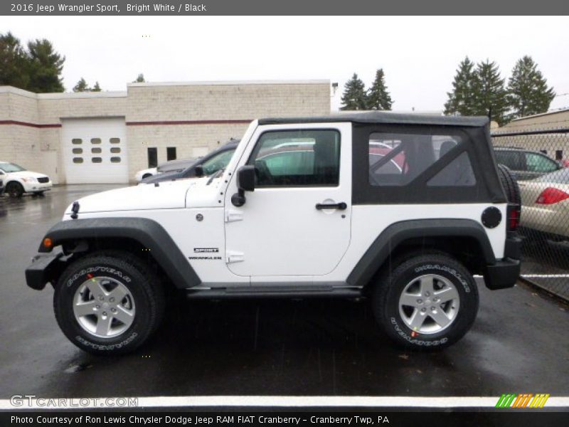 Bright White / Black 2016 Jeep Wrangler Sport