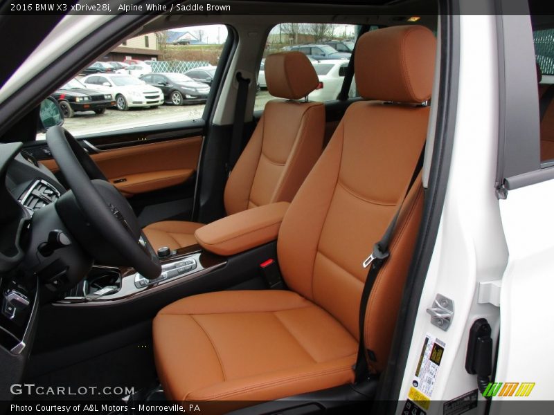 Alpine White / Saddle Brown 2016 BMW X3 xDrive28i