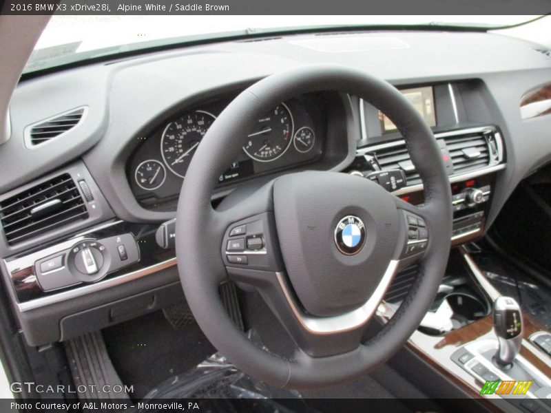 Alpine White / Saddle Brown 2016 BMW X3 xDrive28i