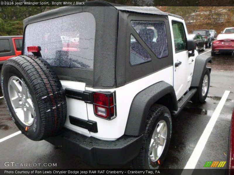 Bright White / Black 2016 Jeep Wrangler Sport