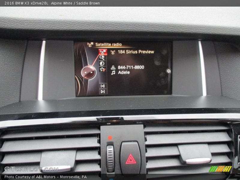 Alpine White / Saddle Brown 2016 BMW X3 xDrive28i