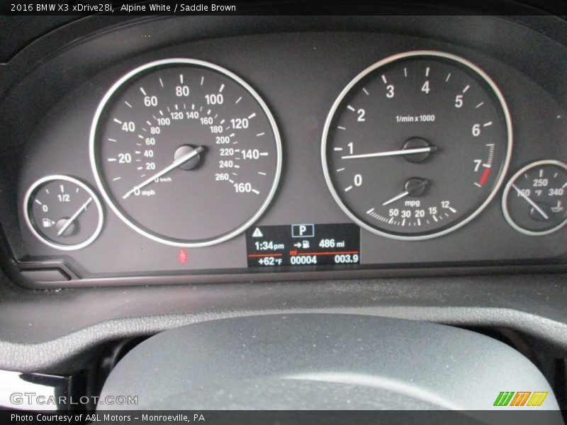 Alpine White / Saddle Brown 2016 BMW X3 xDrive28i