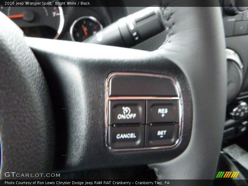 Bright White / Black 2016 Jeep Wrangler Sport