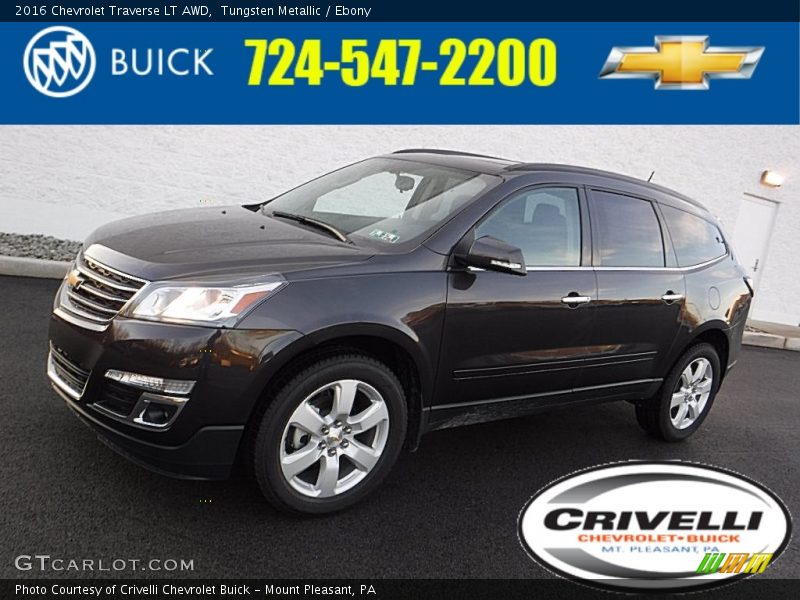 Tungsten Metallic / Ebony 2016 Chevrolet Traverse LT AWD