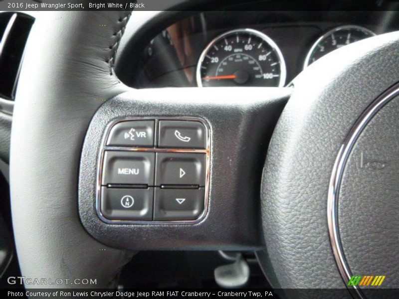 Bright White / Black 2016 Jeep Wrangler Sport