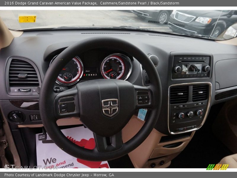 Cashmere/Sandstone Pearl / Black/Sandstorm 2016 Dodge Grand Caravan American Value Package