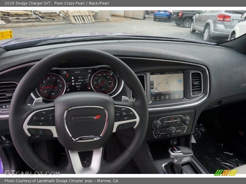 Plum Crazy Pearl / Black/Pearl 2016 Dodge Charger SXT