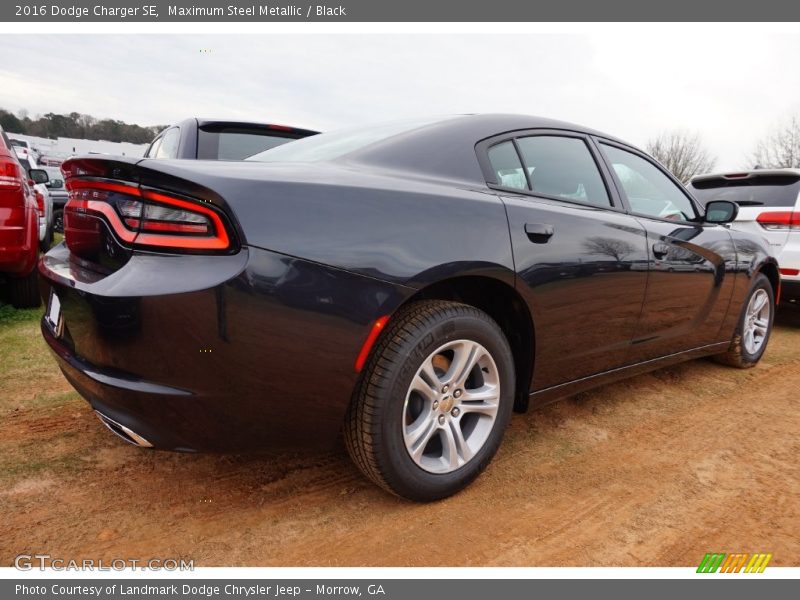 Maximum Steel Metallic / Black 2016 Dodge Charger SE