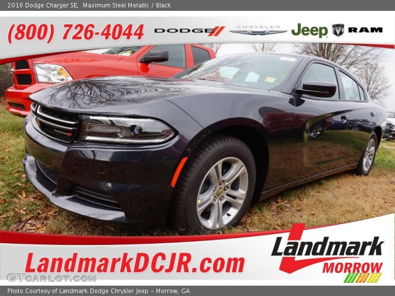 Maximum Steel Metallic / Black 2016 Dodge Charger SE