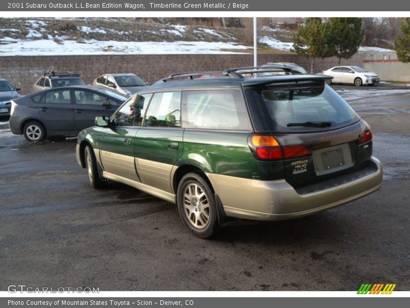 Timberline Green Metallic / Beige 2001 Subaru Outback L.L.Bean Edition Wagon