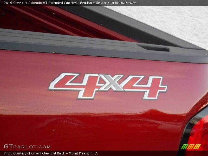 Red Rock Metallic / Jet Black/Dark Ash 2016 Chevrolet Colorado WT Extended Cab 4x4
