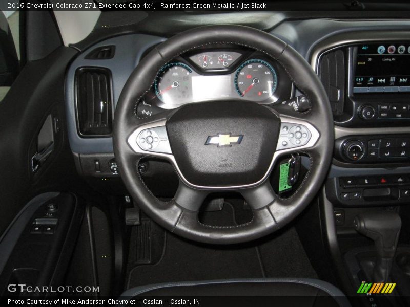 Rainforest Green Metallic / Jet Black 2016 Chevrolet Colorado Z71 Extended Cab 4x4