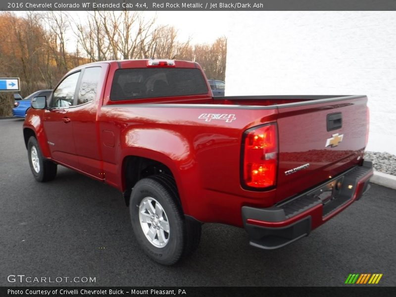 Red Rock Metallic / Jet Black/Dark Ash 2016 Chevrolet Colorado WT Extended Cab 4x4